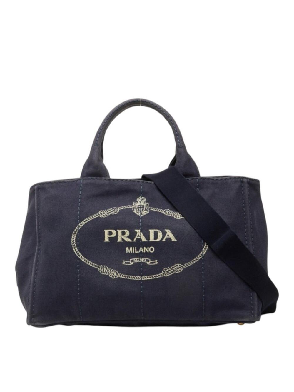 Prada Canapa Convertible Tote Canvas #369418P70B